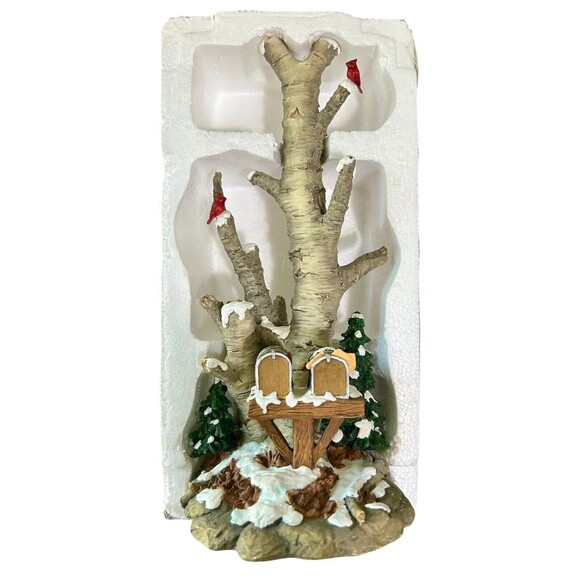 Dept 56 Village Birch Tree Cluster with Two Mailboxes 52631 in Orig Box - Picture 4 of 7
